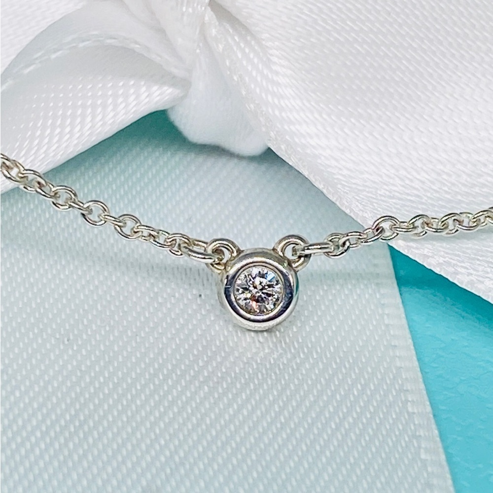 TIFFANY & CO. ELSA PERETTI DIAMONDS BY THE YARD STERLING SILVER .03 CT MSRP $600